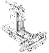 臥式加工中心（工作臺(tái)做X軸運(yùn)動(dòng)、立柱做Z軸運(yùn)動(dòng)、主軸箱做Y軸運(yùn)動(dòng)）
